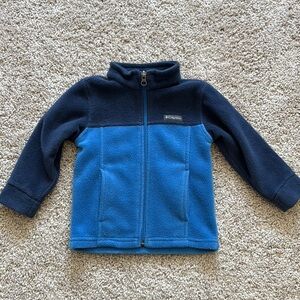 Columbia toddler boys blue fleece jacket, size 18-24 months